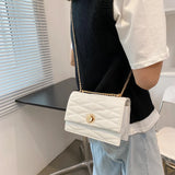 Gradient Lattice Crossbody Bag - Summer PU Leather Women's Handbag
