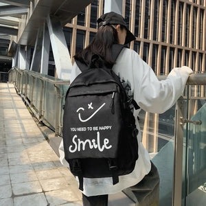 Graffiti Backpack Men's School Bag Large Capacity Travel Backpack