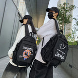 Graffiti Backpack Men's School Bag Large Capacity Travel Backpack