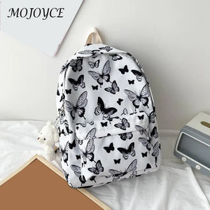 Graffiti Butterfly Oxford Backpack Women Rucksack Ladies Shoulder Bag