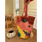 Canvas Graffiti Women Shoulder Bag Vintage Casual Crossbody Handbag