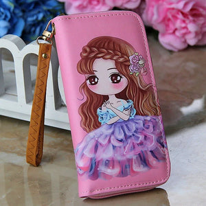 Graffiti Purse Multi-card Slot Mobile Phone Bag Long Wallet Women