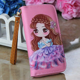 Graffiti Purse Multi-card Slot Mobile Phone Bag Long Wallet Women
