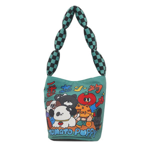 Graffiti Tote Handbag Canvas Shoulder Bag Eco Reusable Shopper