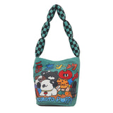 Graffiti Tote Handbag Canvas Shoulder Bag Eco Reusable Shopper