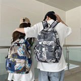 Graffiti Smiley Letter Printing Laptop Capacity Backpack
