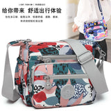 Graffiti Style Crossbody Shoulder Bag - Nylon Waterproof Handbag