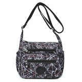 Graffiti Style Crossbody Shoulder Bag - Nylon Waterproof Handbag