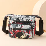 Graffiti Style Crossbody Shoulder Bag - Nylon Waterproof Handbag