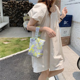 Vintage Green Jacquard Underarm Bag Women Clutch Purse Retro Female Girls Tote