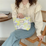 Vintage Green Jacquard Underarm Bag Women Clutch Purse Retro Female Girls Tote