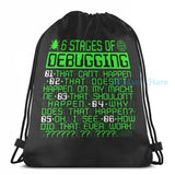 6 Stages of Debugging IT Coding USB Charge Backpack