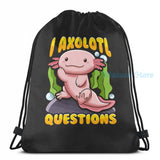 Axolotl Pun Print USB Charge Backpack for School and Travel
