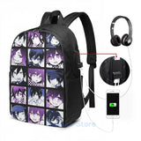 Print Shuichi & Kokichi Manga Collection USB Charge Backpack