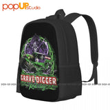 Grave Digger Monster Truck Racing Backpack Large Capacity Vintage