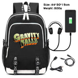 Gravity Falls Backpack Large Capacity Travel Bagpack with USB Charge
