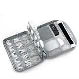 Gray USB Cable Storage Bag Travel Kit Tablet Protective Accessories