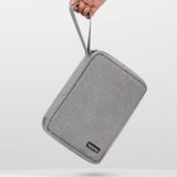 Gray USB Cable Storage Bag Travel Kit Tablet Protective Accessories