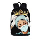 Canvas Nurse Backpack for Boys Girls School Bags Men Travel Student Book