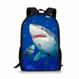 Shark 3D Print School Backpacks for Boys Book Bags Satchel Kids Schoolbags
