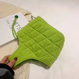 Quilted Green Crossbody Bag Embroidered Chain Shoulder Bag for Women