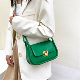 Green Crossbody Bag Women Leather Handbag Small Shoulder Purse
