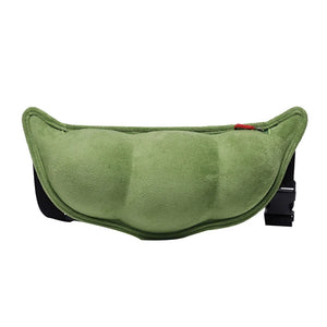 Green Funny Maodou One Shoulder Cross Body Waist Chest Bag