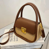 Green Female Shoulder Bag Pu Leather Crossbody Small Flap Messenger