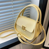 Green Female Shoulder Bag Pu Leather Crossbody Small Flap Messenger