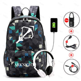 Arknights Anti-Theft Backpack USB Charging Laptop Bag