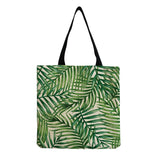 Green Leaves Plant Printed Handbags Travel Women Shoulder Bag