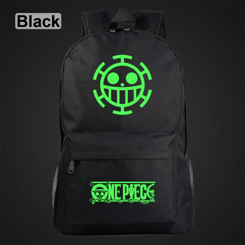 Green Luminous Cartoon One Piece Boy Girl School Bag Women Bag Pack