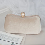 Green Shoulder Handbags for Women Flannel Clutch Purse Party Wallets