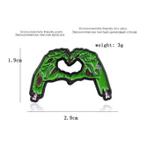 Green Skull Hands Skeleton Brooch Enamel Pin Gothic Lapel Denim Shirt Bag