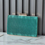 Green Stripe Clutch Purse for Ladies Evening Wedding Phone Bag