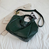 Green Shoulder Bags Women's Shopper Tote Bags Large Capacity