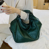 Green Shoulder Bags Women's Shopper Tote Bags Large Capacity