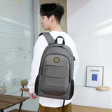 Men's Grey Laptop Backpack 15.6 inch Business Travel Bag