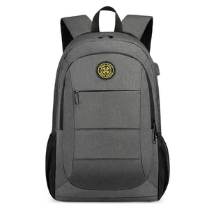 Men's Grey Laptop Backpack 15.6 inch Business Travel Bag