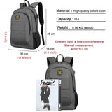 Men's Grey Laptop Backpack 15.6 inch Business Travel Bag