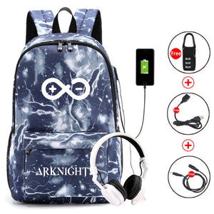 Arknights Anti-Theft Backpack with USB Charging Port