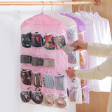 Grid Foldable Wardrobe Wall Door Hanging Organizer