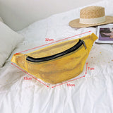 Grid Waist Bag Banana Bag Ultra-Thin Fanny Pack