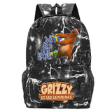 Grizzy And Les Lemmings School Backpack Boy Girl School Bags Kid Cartoon Bookbag