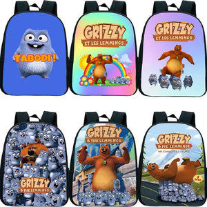 Grizzy And The Lemmings Kindergarten Backpack Girls Boys Bookbag