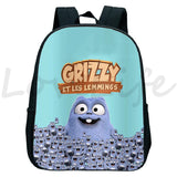 Grizzy And The Lemmings Kindergarten Backpack Girls Boys Bookbag