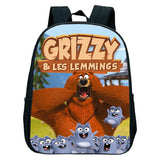 Grizzy And The Lemmings Kindergarten Backpack Girls Boys Bookbag