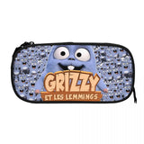 Grizzy And The Lemmings Pen Box Student School Anime Zipper Pen Bag