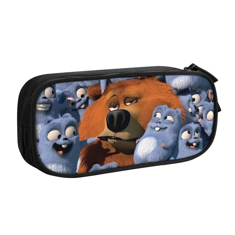 Grizzy Pen Box Anime Zipper Pencil Bag Student Stationery Gift