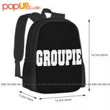Hot Art Print Groupie Backpack Large Capacity Travel Bag